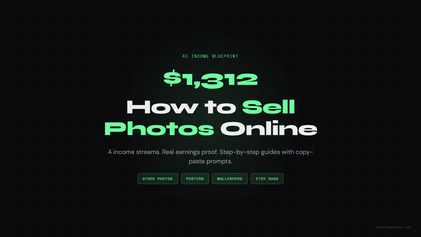 How to Make Money Selling Photos: 4 AI Streams (2026)