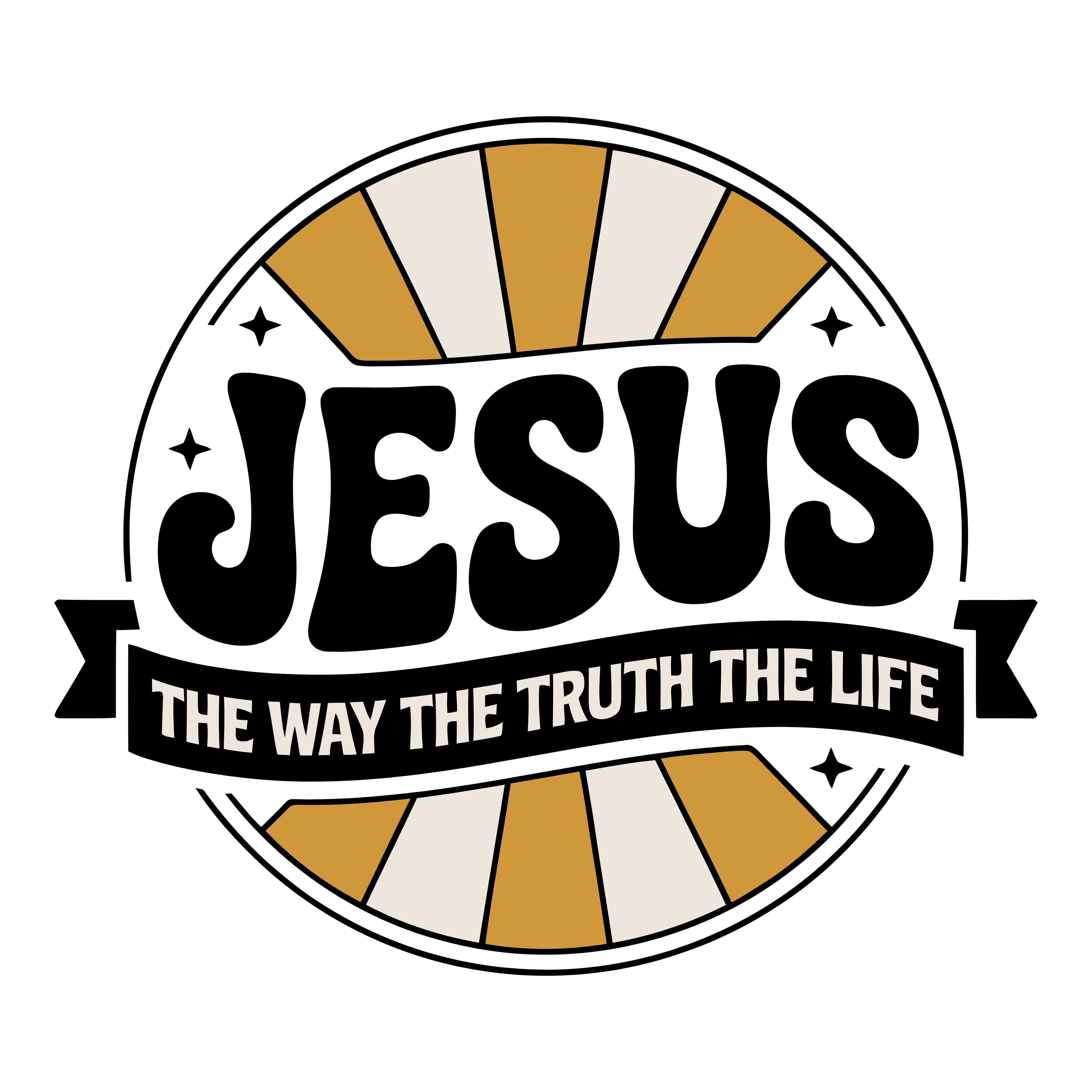 Retro Jesus badge design